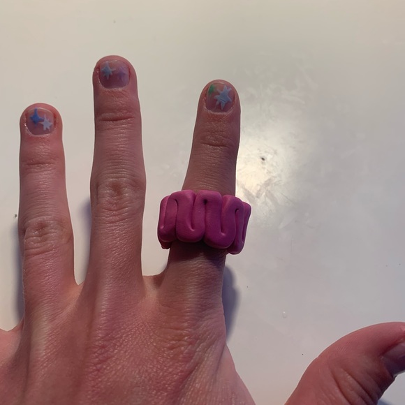 6 handmade polymer clay rings!! - Picture 2 of 7